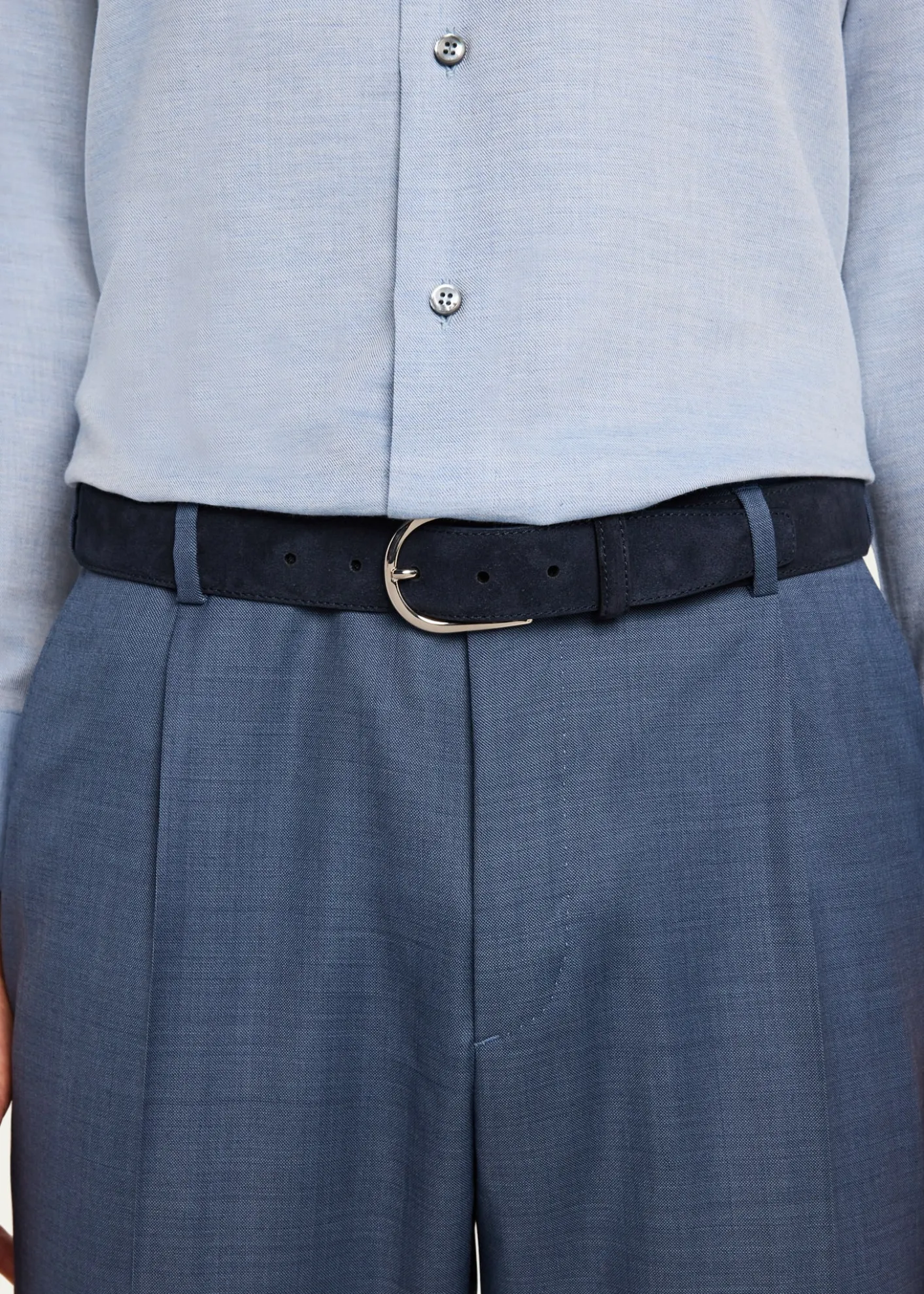 BrioniMen's Suede Round-Buckle Belt