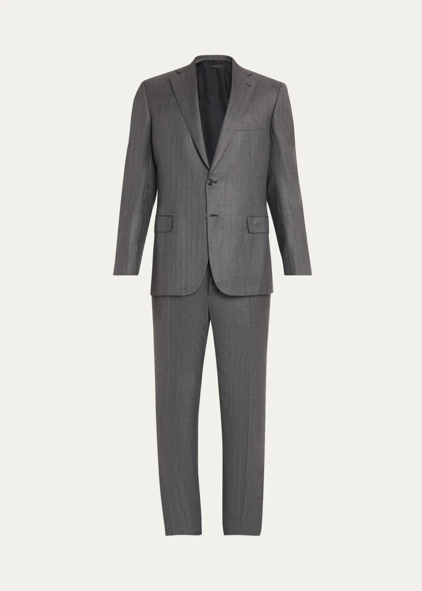 BrioniMen's Tonal Herringbone Wool-Silk Two-Piece Suit