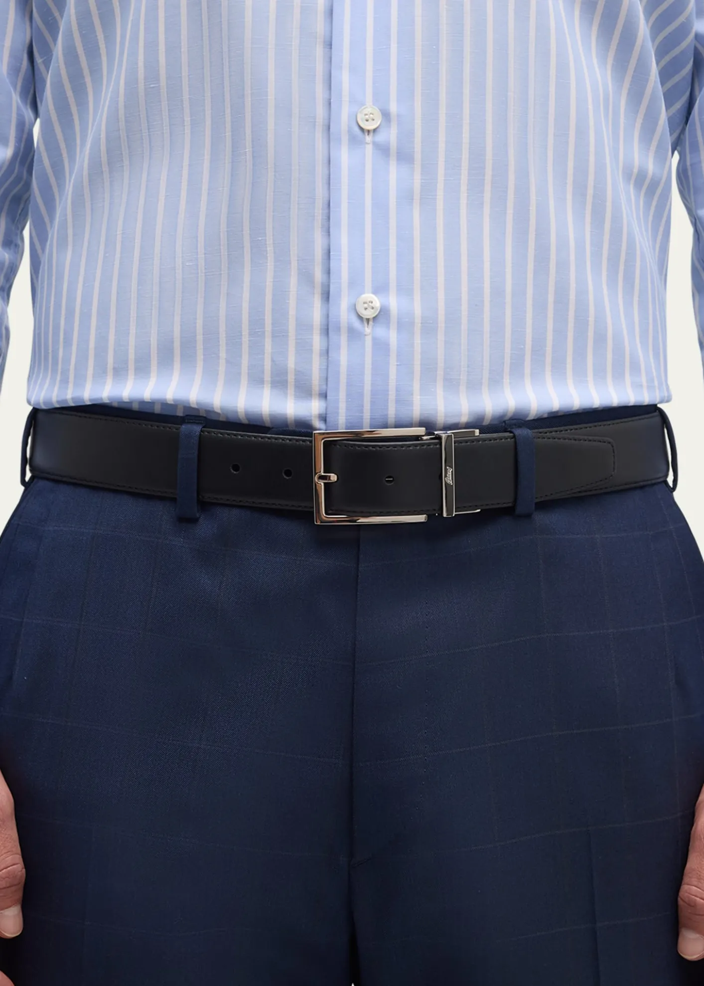 BrioniMen's Twist Buckle Reversible Belt