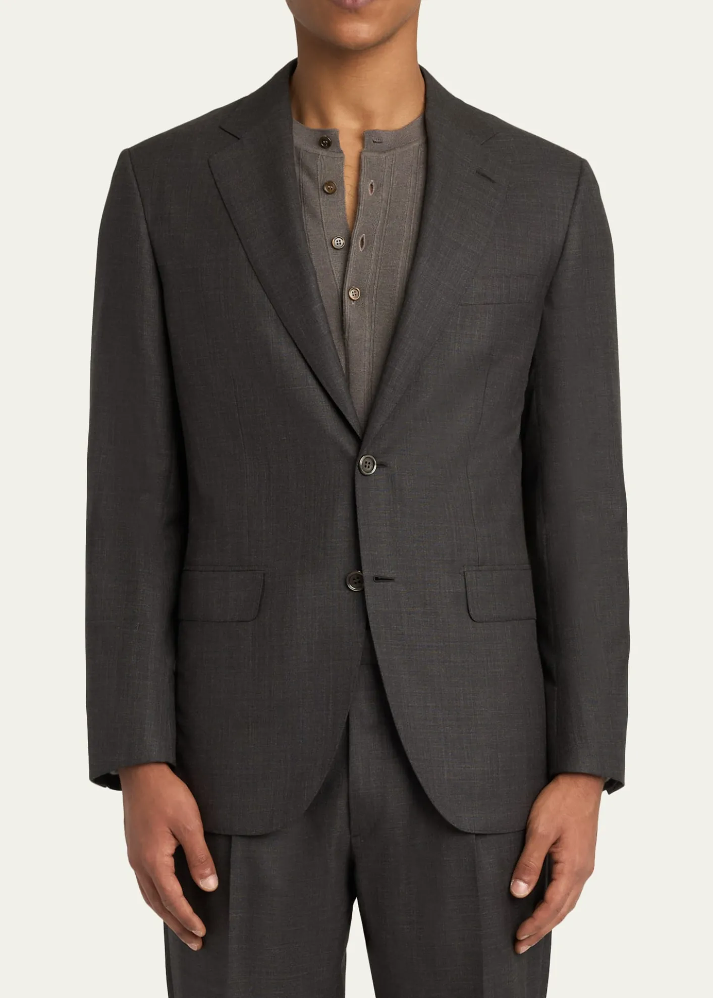 BrioniMen's Wool and Silk Sharkskin Two-Piece Suit