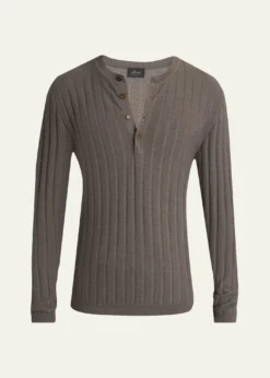 BrioniMen's Cashmere/Silk Henley Sweater