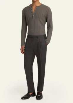 BrioniMen's Cashmere/Silk Henley Sweater