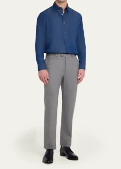 BrioniMen's Cotton Denim Casual Button-Down Shirt