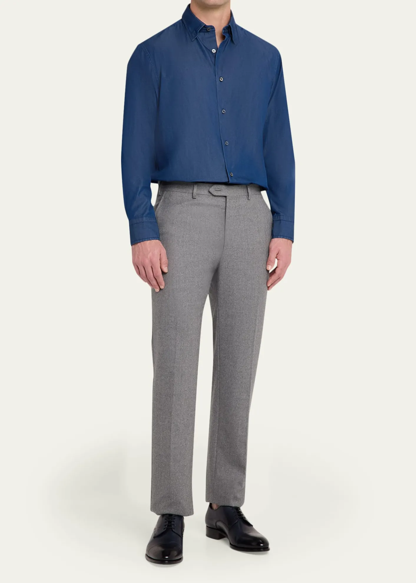 BrioniMen's Cotton Denim Casual Button-Down Shirt