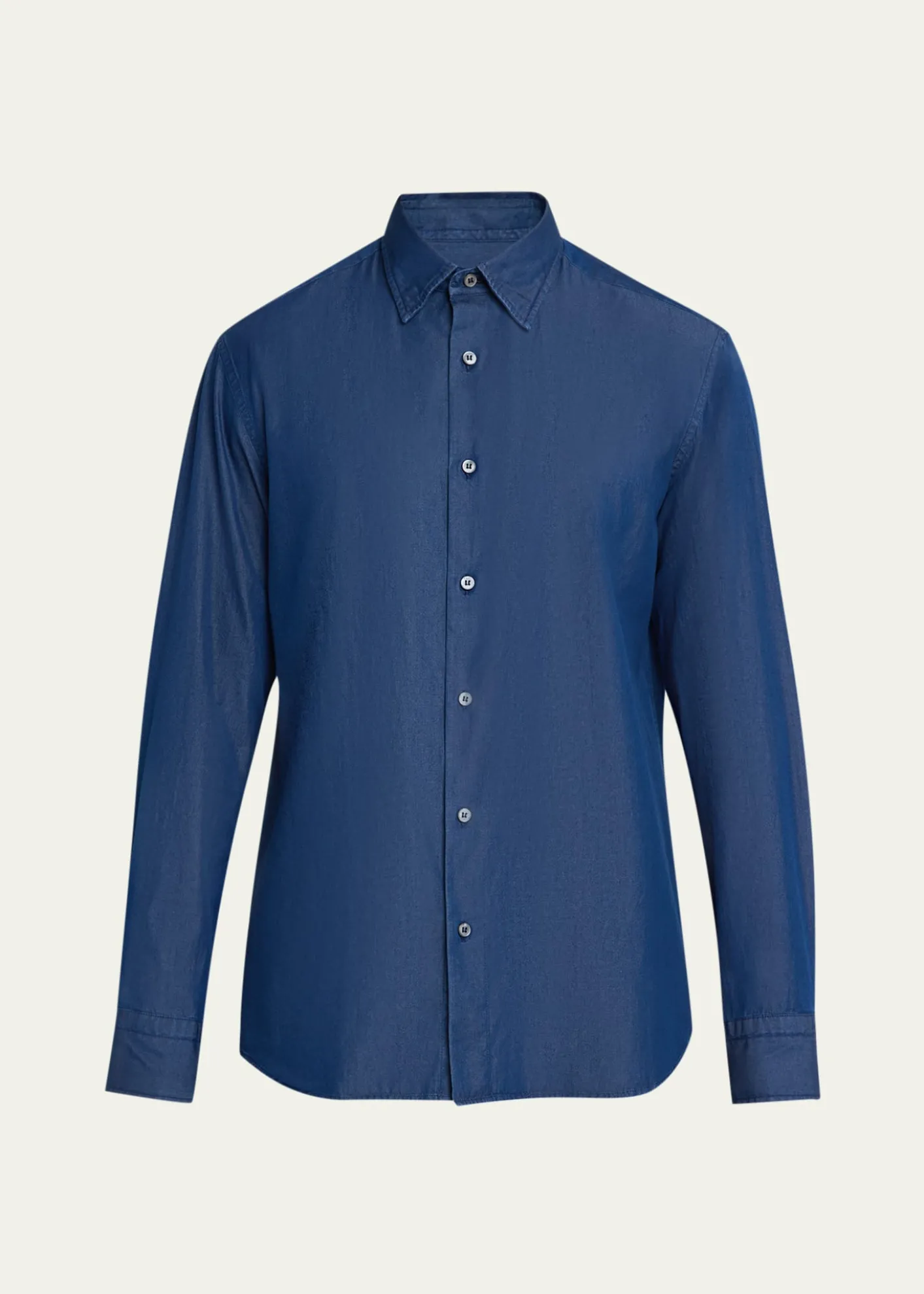 BrioniMen's Cotton Denim Casual Button-Down Shirt