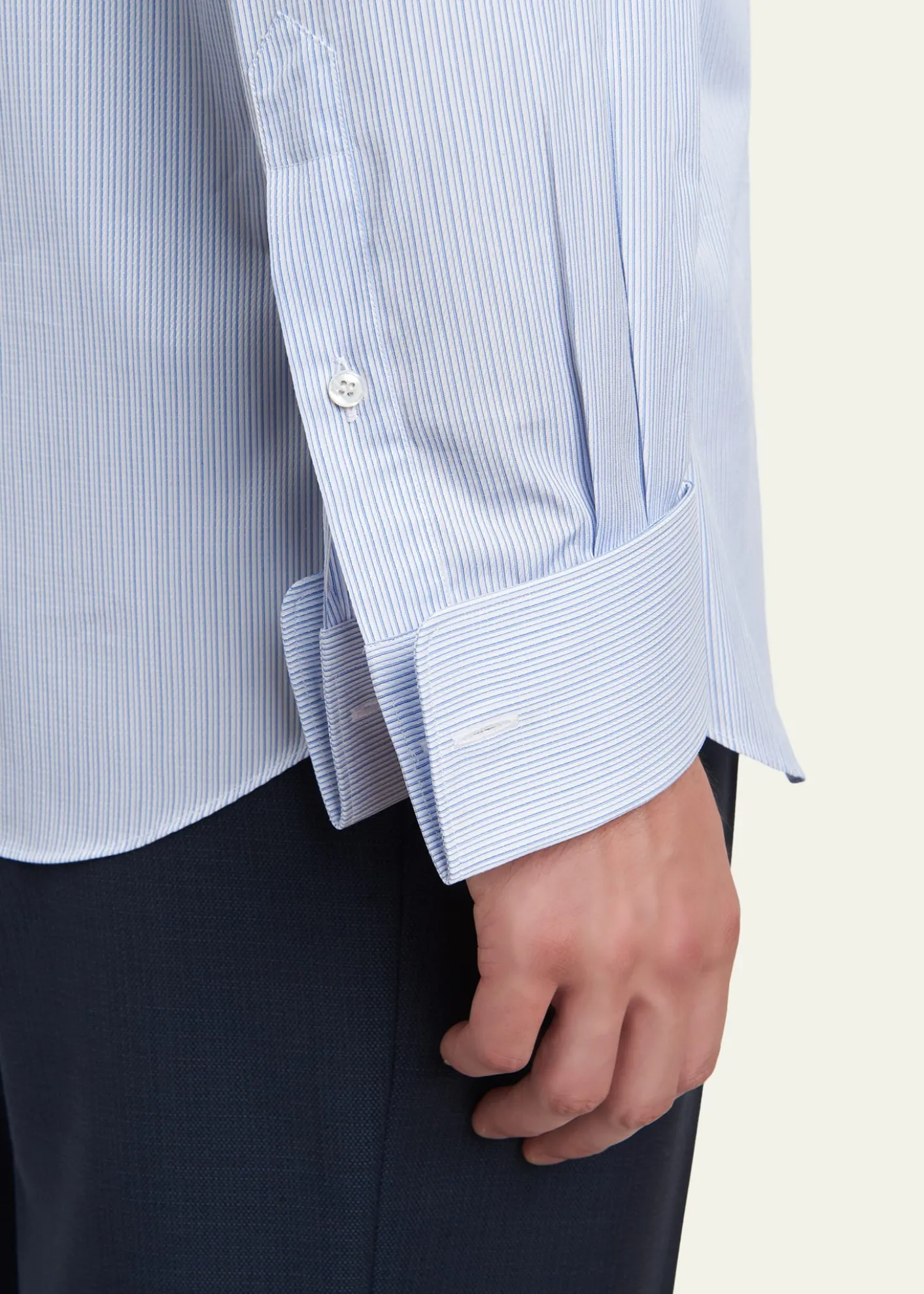 BrioniMen's Fine-Stripe Cotton Sport Shirt