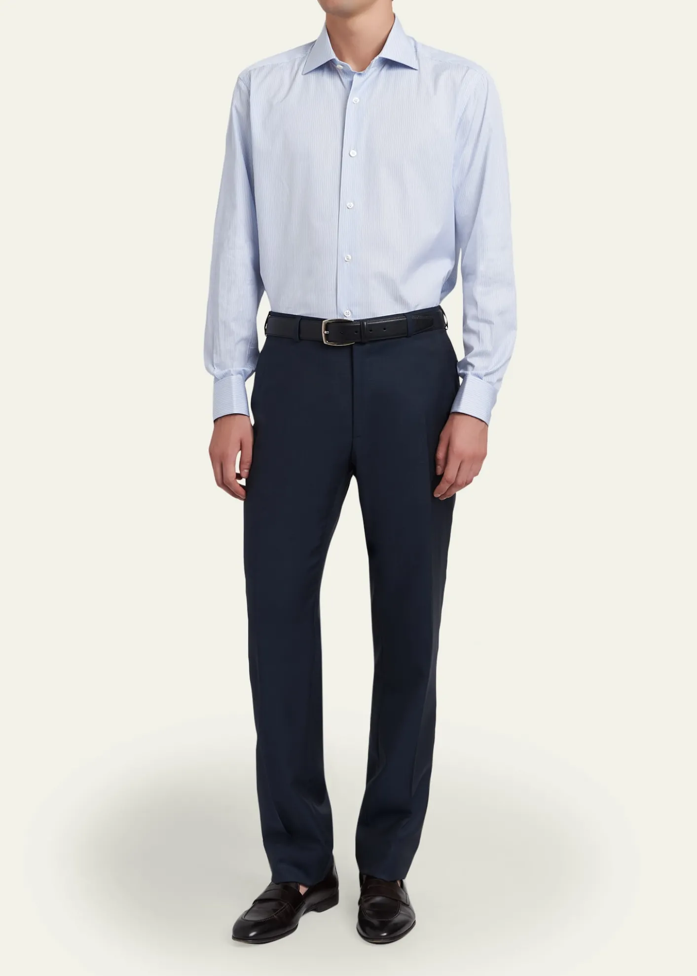 BrioniMen's Fine-Stripe Cotton Sport Shirt