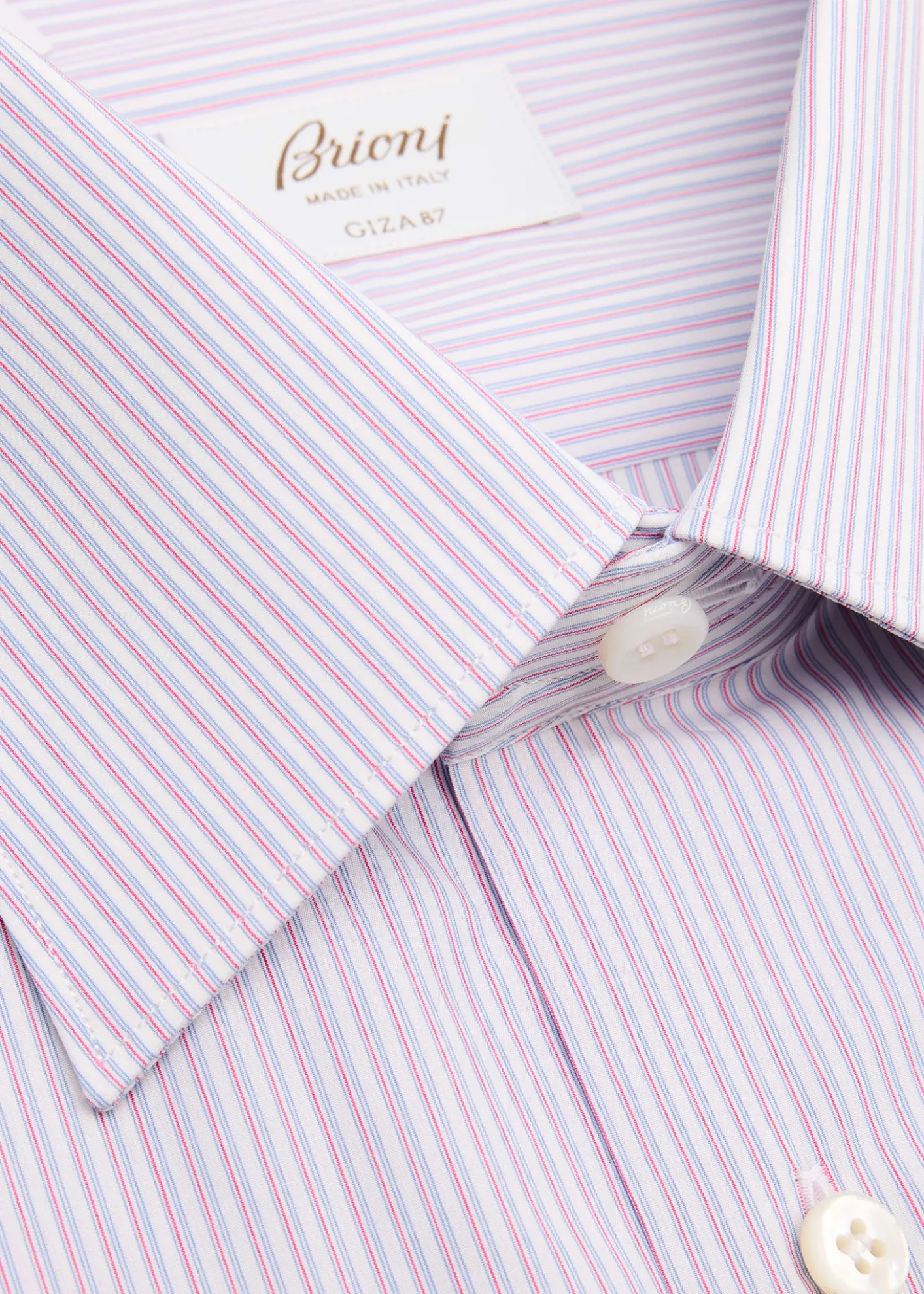 BrioniMen's Giza 87 Cotton Multi-Stripe Dress Shirt