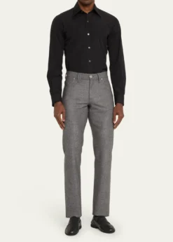 BrioniMen's Meribel Wool Flannel 5-Pocket Pants