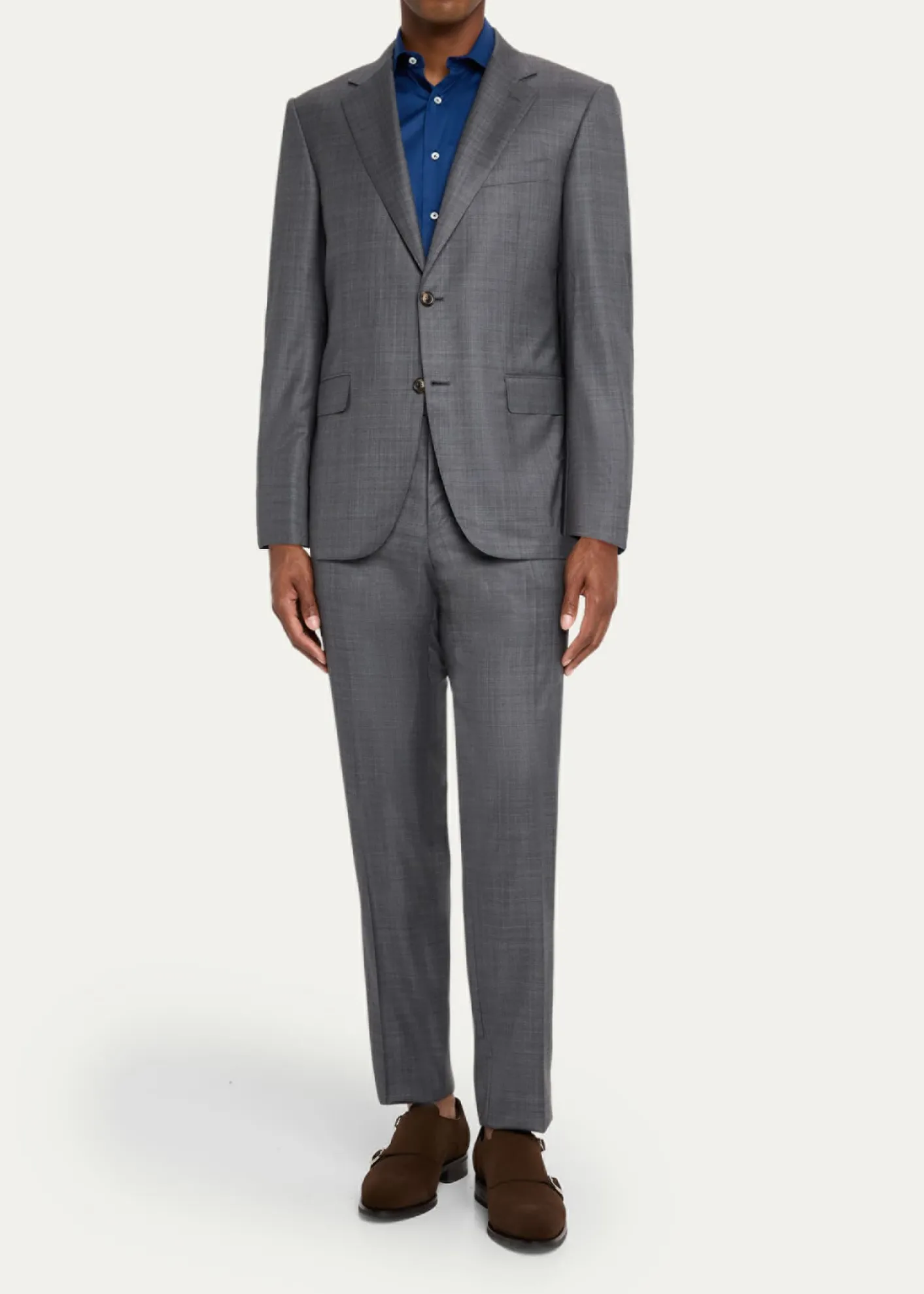 BrioniMen's Milano Suede Cap-Toe Double-Monk Strap Loafers
