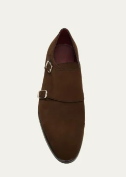 BrioniMen's Milano Suede Cap-Toe Double-Monk Strap Loafers