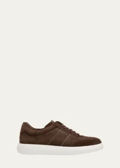 BrioniMen's New Cassette Suede Low-Top Sneakers