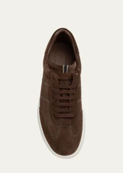 BrioniMen's New Cassette Suede Low-Top Sneakers