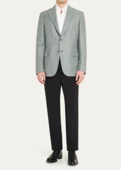 BrioniMen's Ravello Cashmere-Silk Check Blazer
