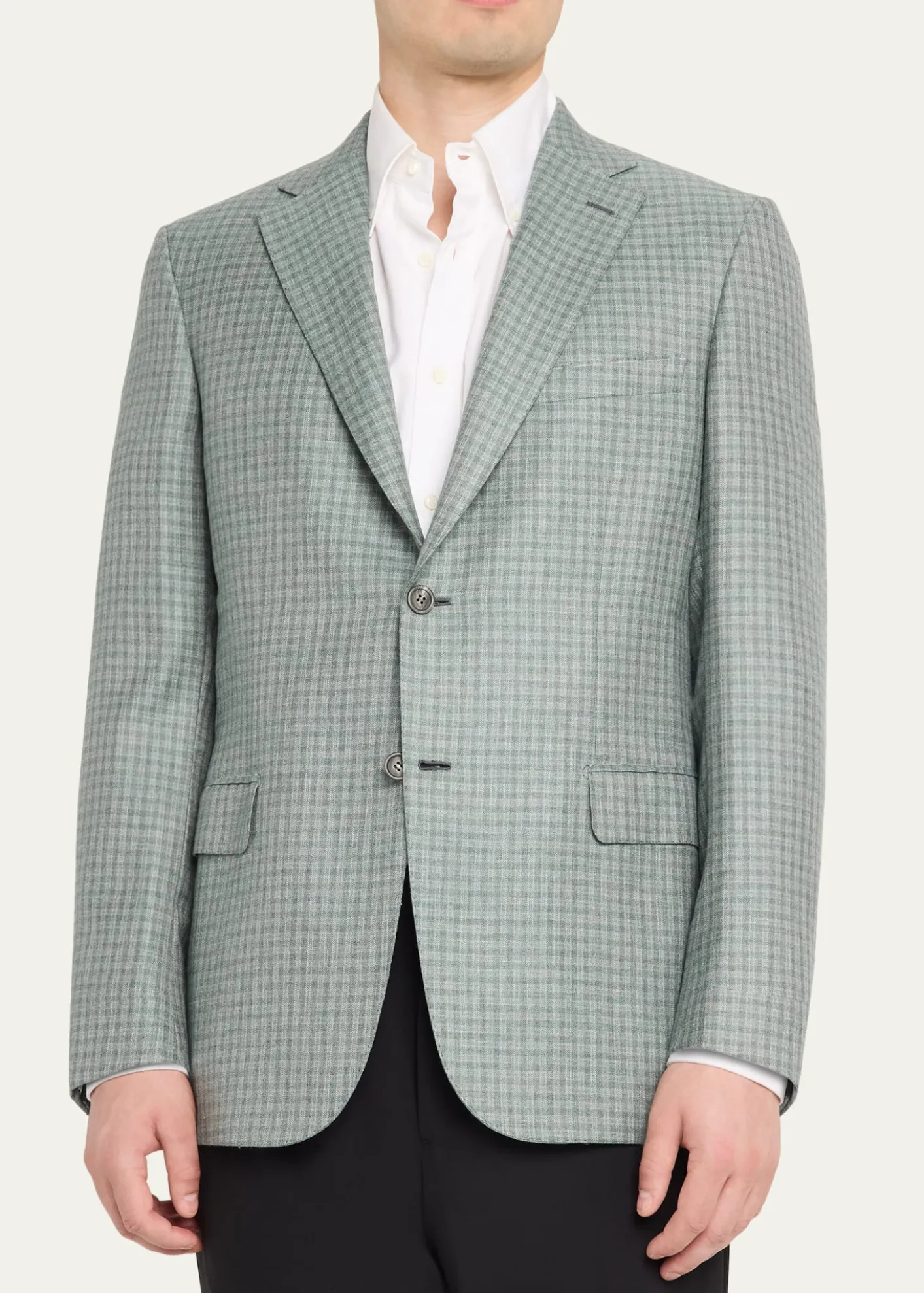 BrioniMen's Ravello Cashmere-Silk Check Blazer