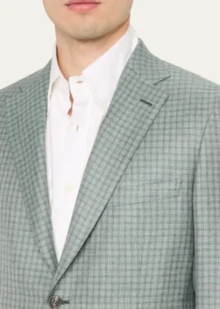 BrioniMen's Ravello Cashmere-Silk Check Blazer
