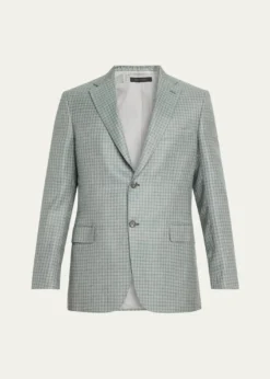 BrioniMen's Ravello Cashmere-Silk Check Blazer