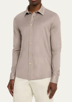 BrioniMen's Silk Pique Sport Shirt