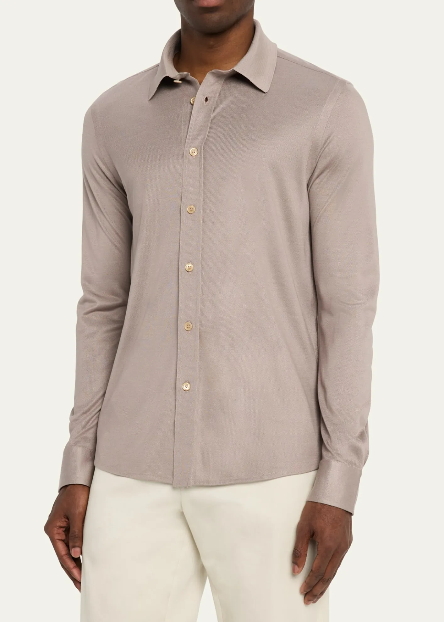 BrioniMen's Silk Pique Sport Shirt