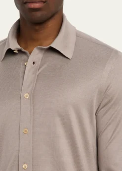 BrioniMen's Silk Pique Sport Shirt