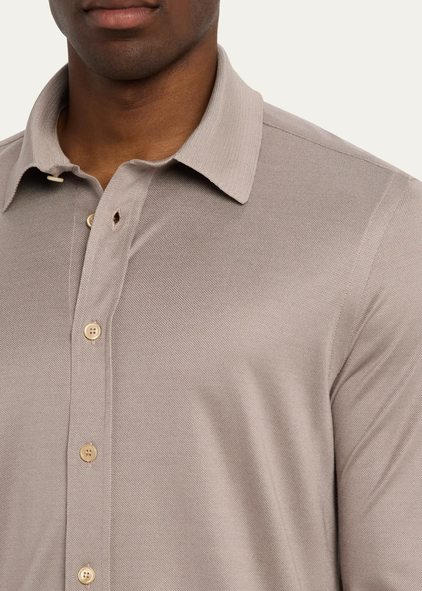 BrioniMen's Silk Pique Sport Shirt