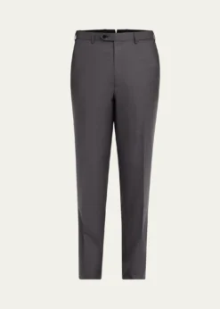 BrioniMen's Solid Twill Dress Trousers