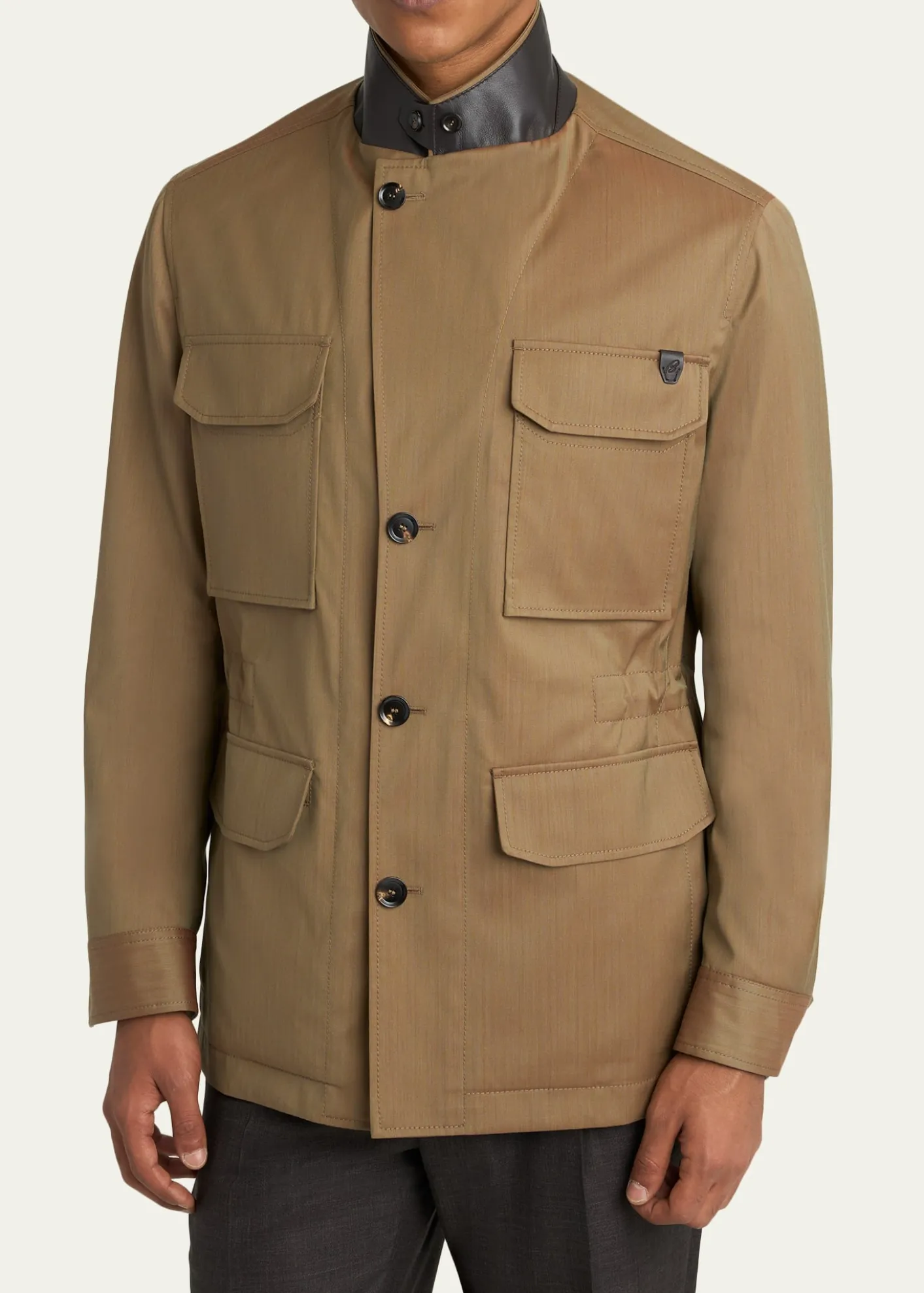 BrioniMen's Wool-Blend Sahariana Jacket