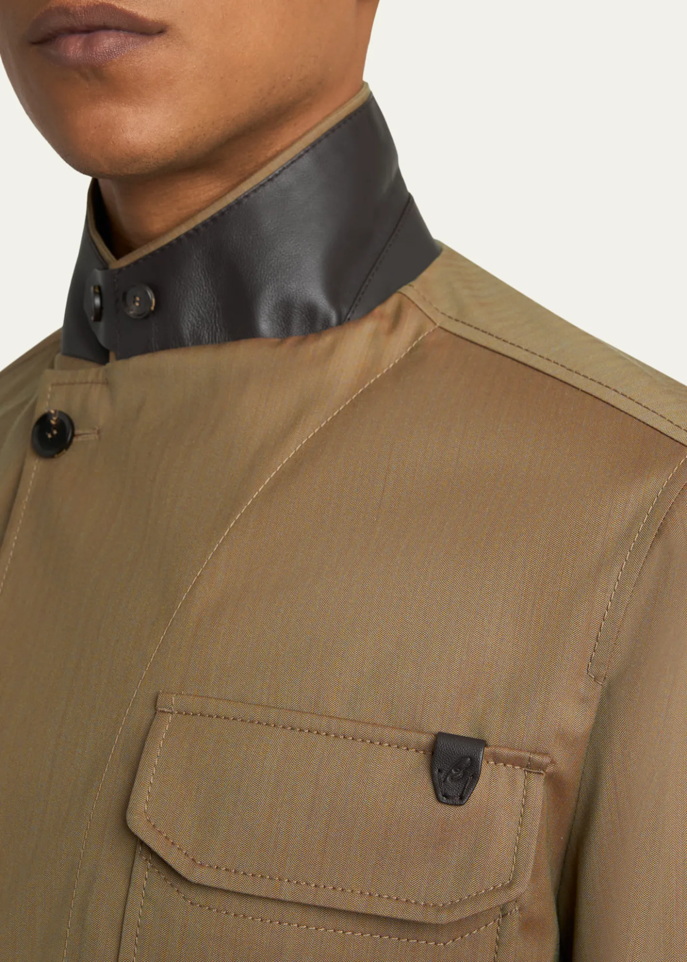 BrioniMen's Wool-Blend Sahariana Jacket