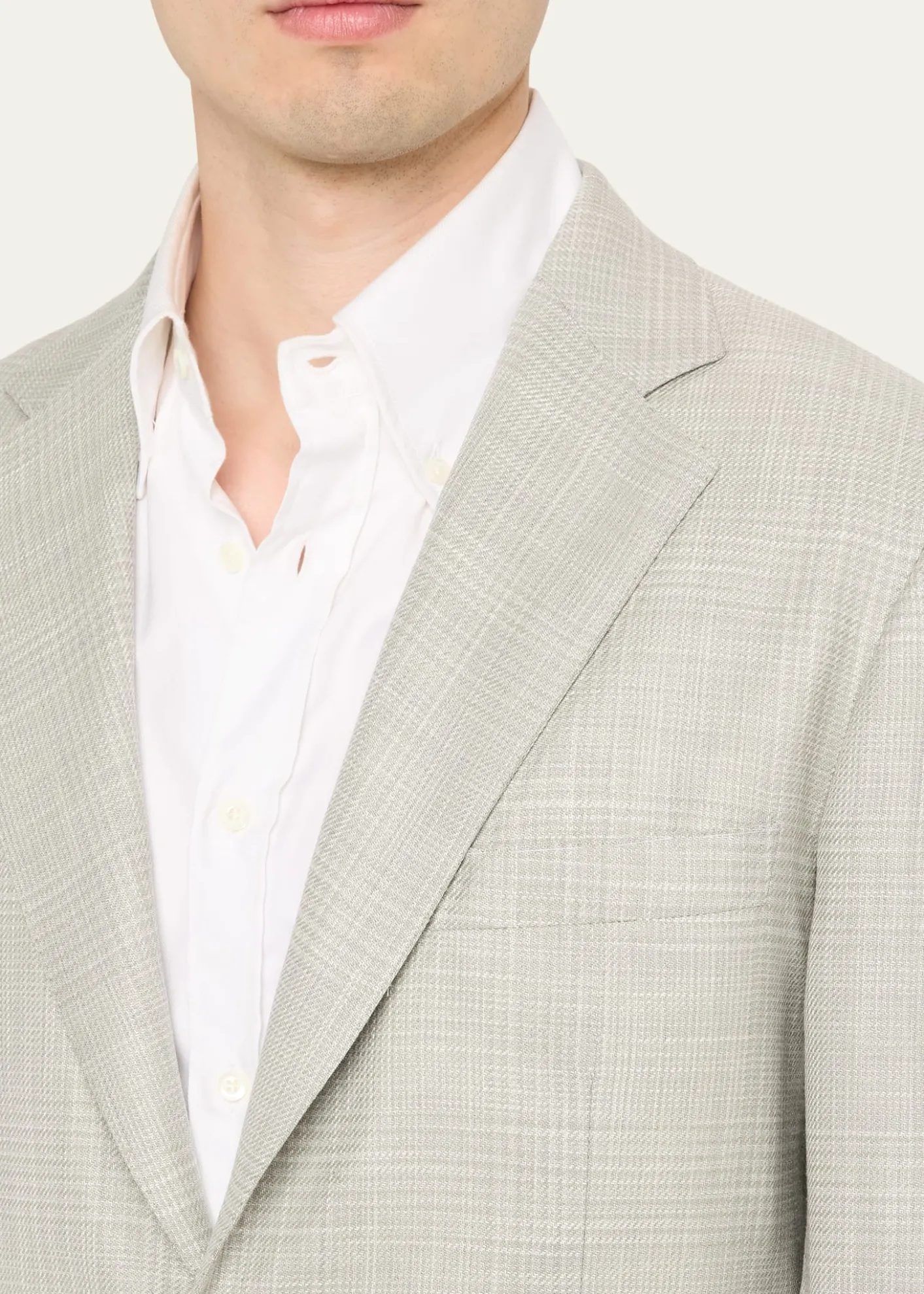 BrioniMen's Wool Plume Plaid Single-Breasted Sport Coat