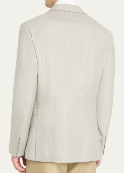 BrioniMen's Wool Plume Plaid Single-Breasted Sport Coat