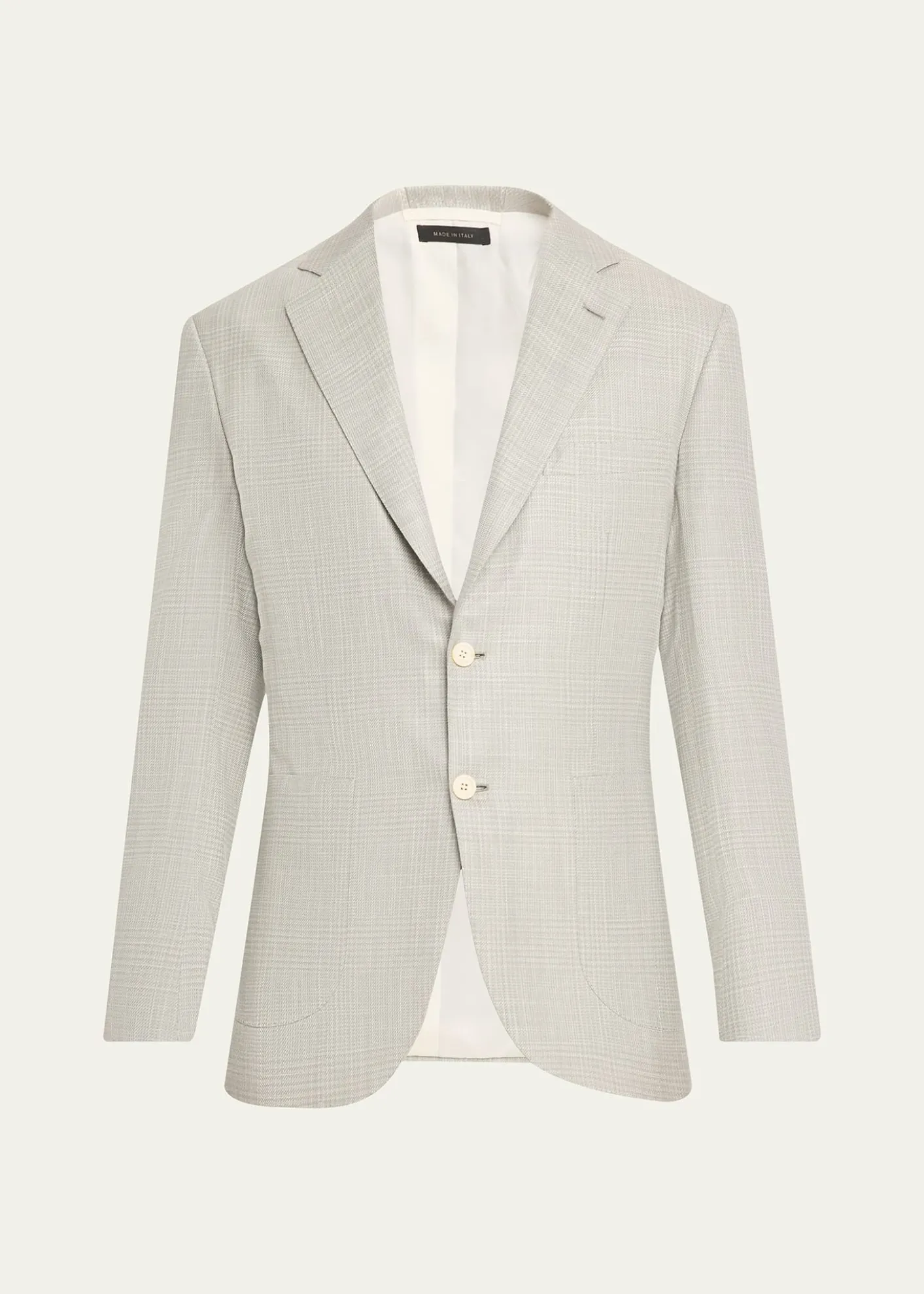 BrioniMen's Wool Plume Plaid Single-Breasted Sport Coat