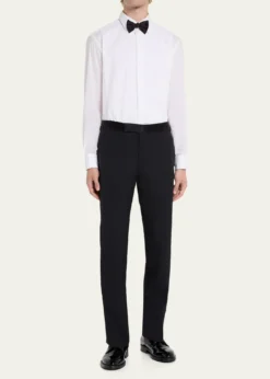 BrioniPleated Poplin French-Cuff Dress Shirt