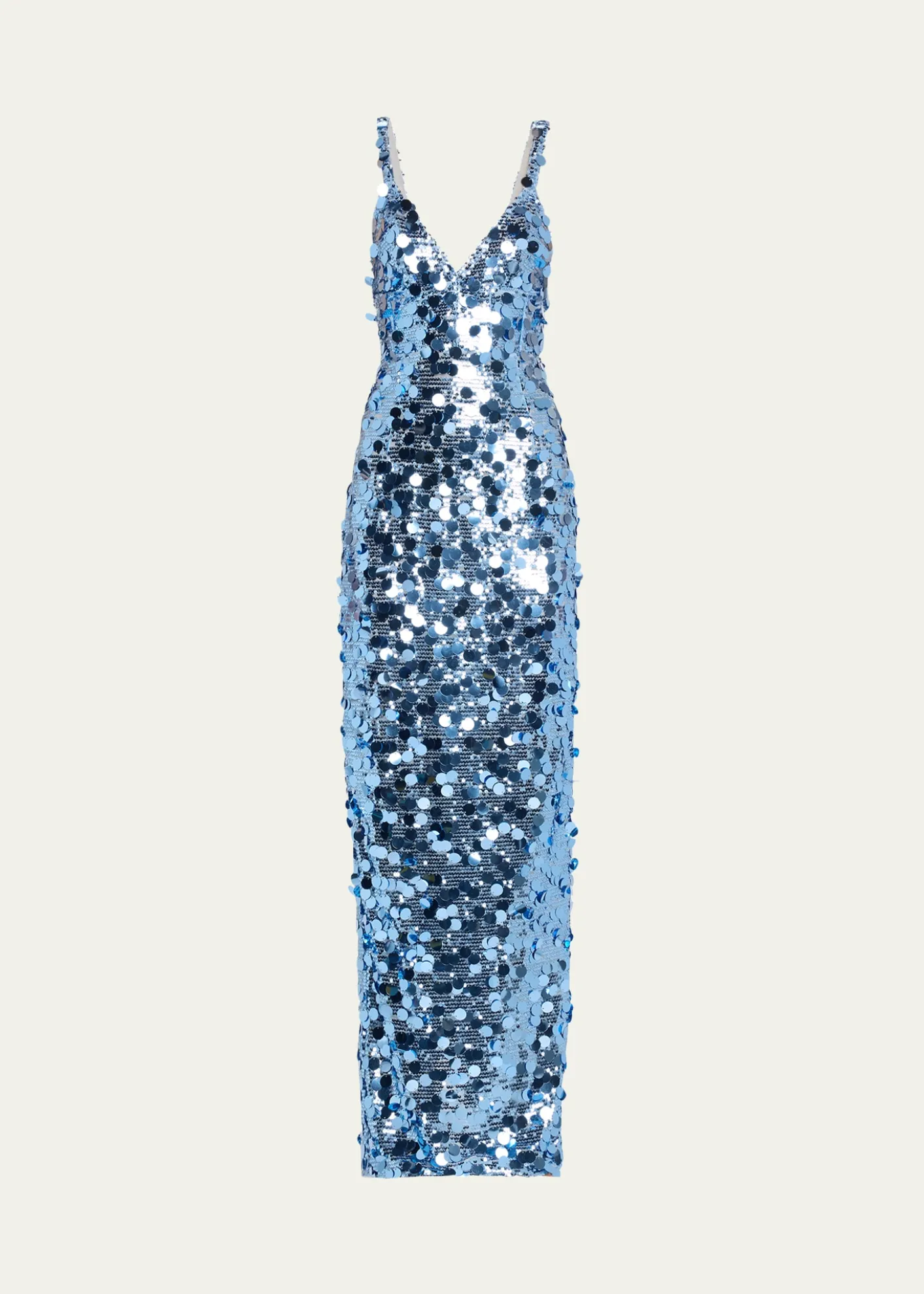 Bronx BancoAllegra Deep V-Neck Sequin Column Gown