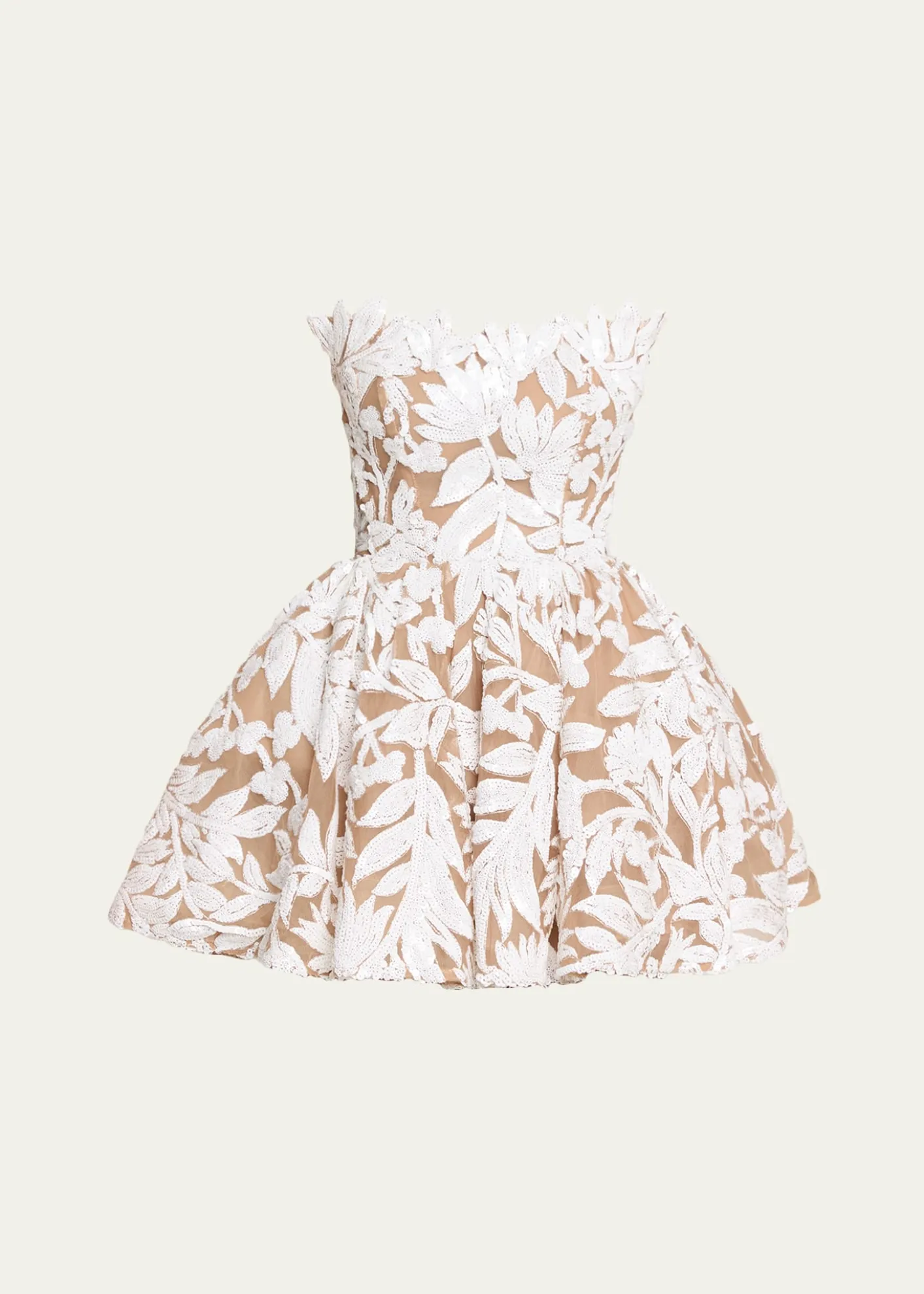 Bronx BancoChloe Strapless Sequin Floral Corset Mini Dress