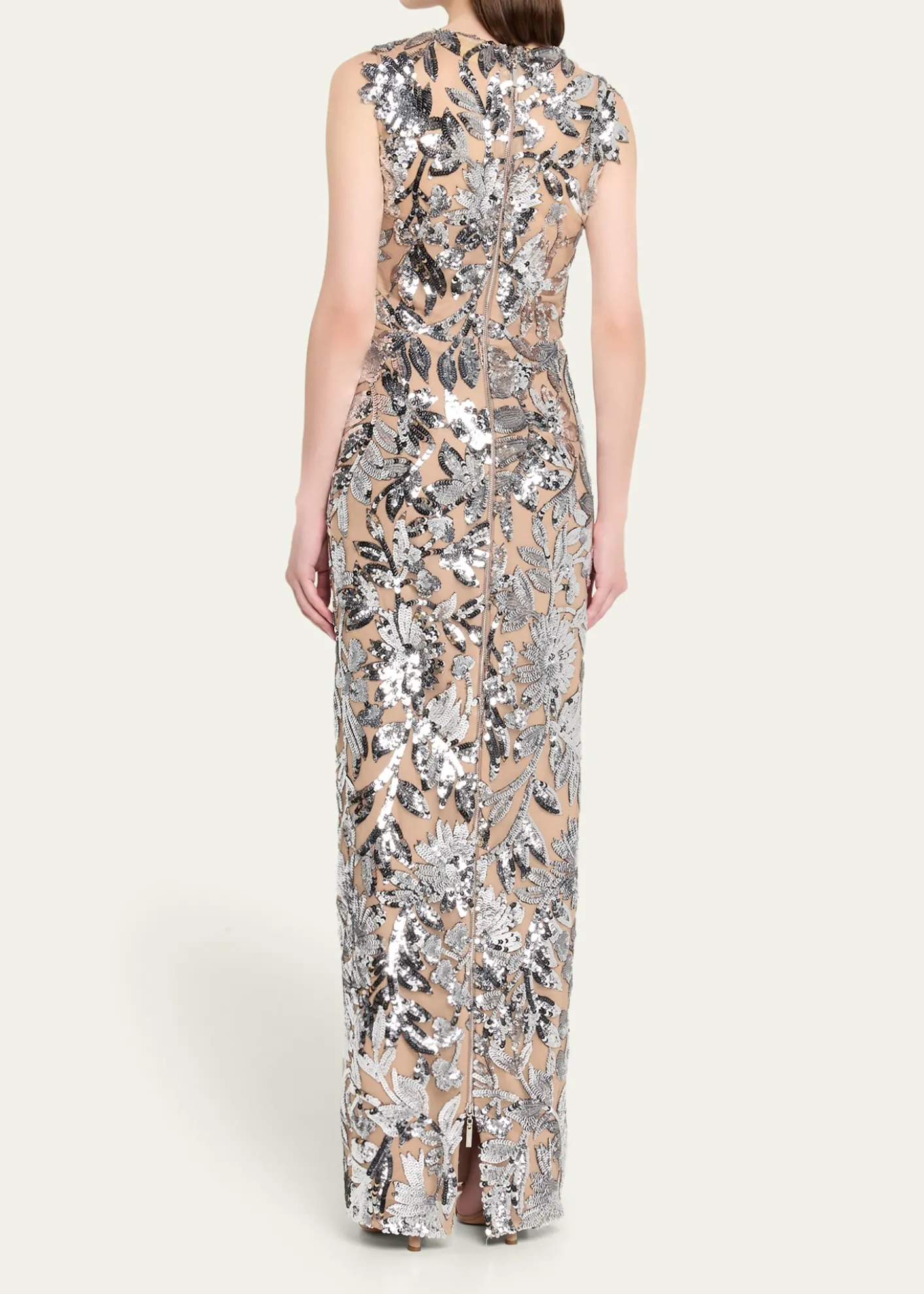 Bronx BancoViolet Silver Sequin Maxi Dress