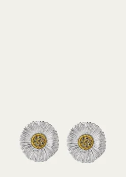BuccellatiBlossoms Daisy Button Earrings with Diamonds