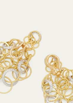 BuccellatiHawaii 18K Gold & Diamond Pendant Earrings, 5cm