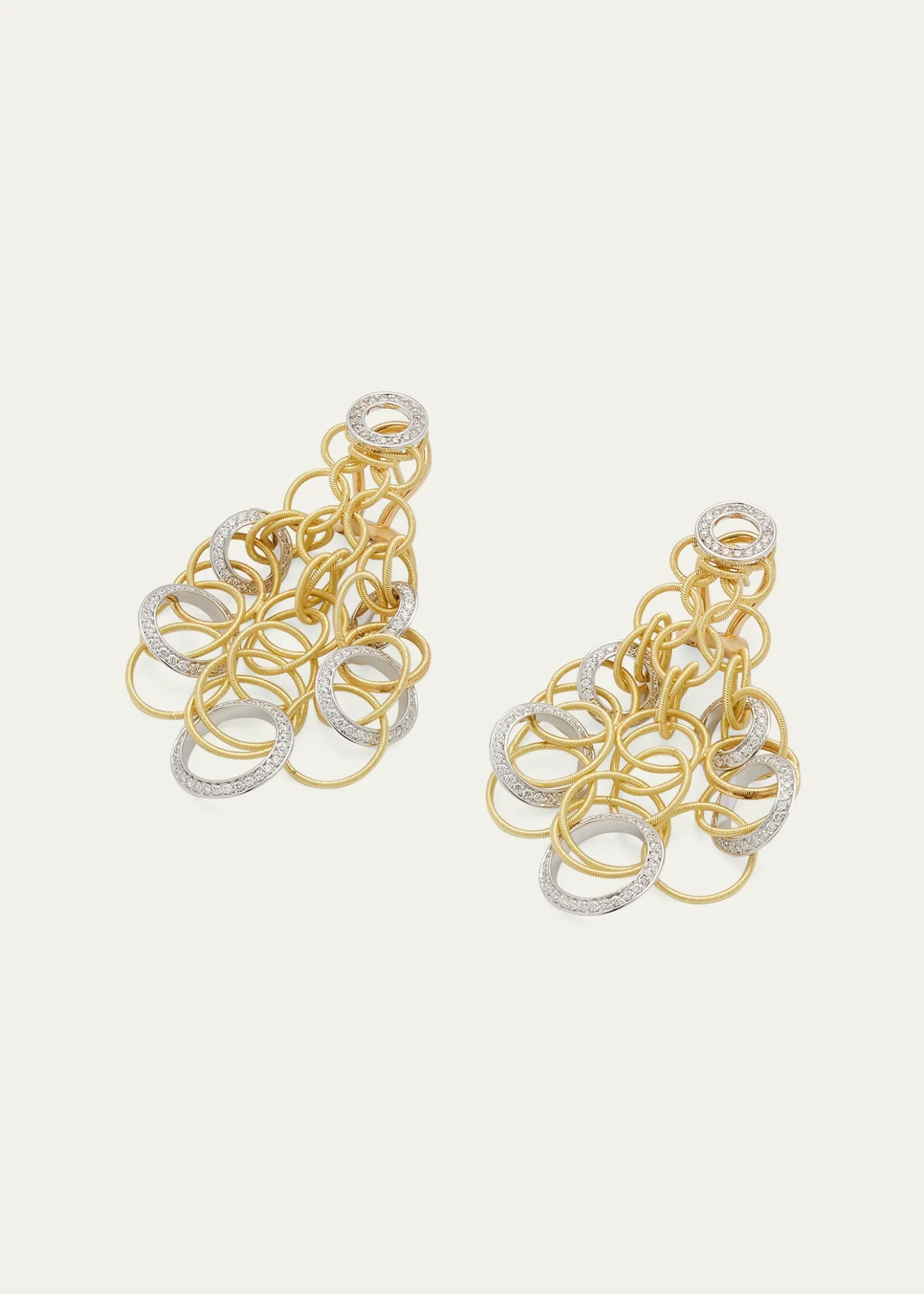 BuccellatiHawaii 18K Gold & Diamond Pendant Earrings, 5cm