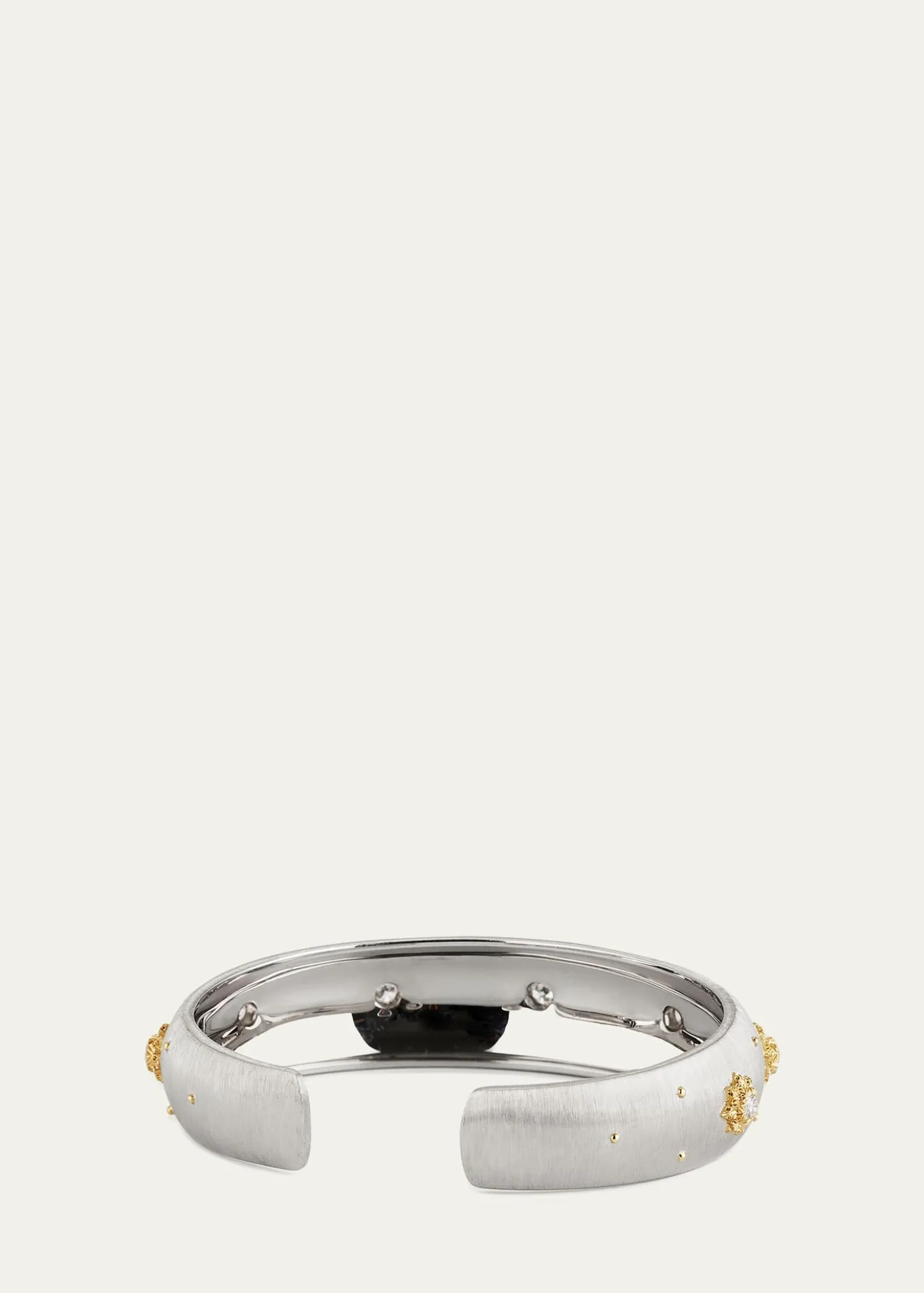 Buccellati18K White Gold Macri Classica Cuff Bracelet with Diamonds