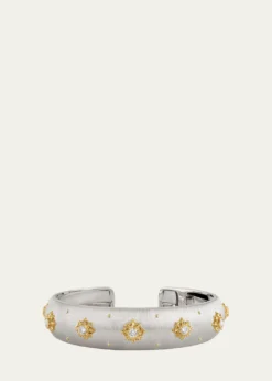 Buccellati18K White Gold Macri Classica Cuff Bracelet with Diamonds