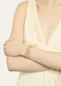 BuccellatiMacri Classic Yellow Gold Bracelet Watch with Diamonds