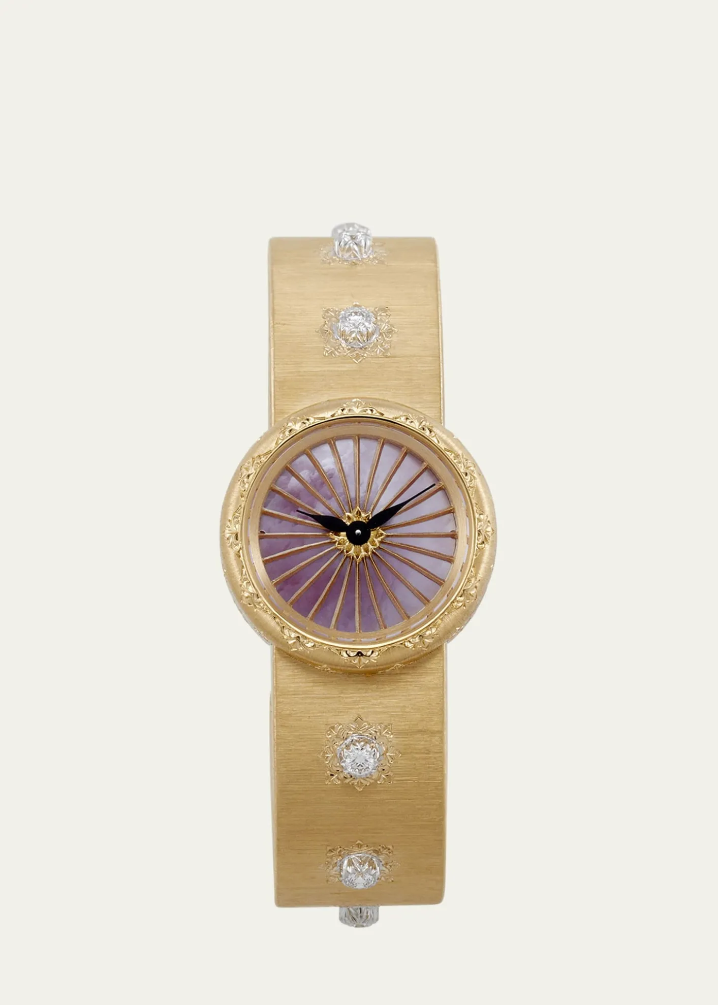 BuccellatiMacri Classic Yellow Gold Bracelet Watch with Diamonds