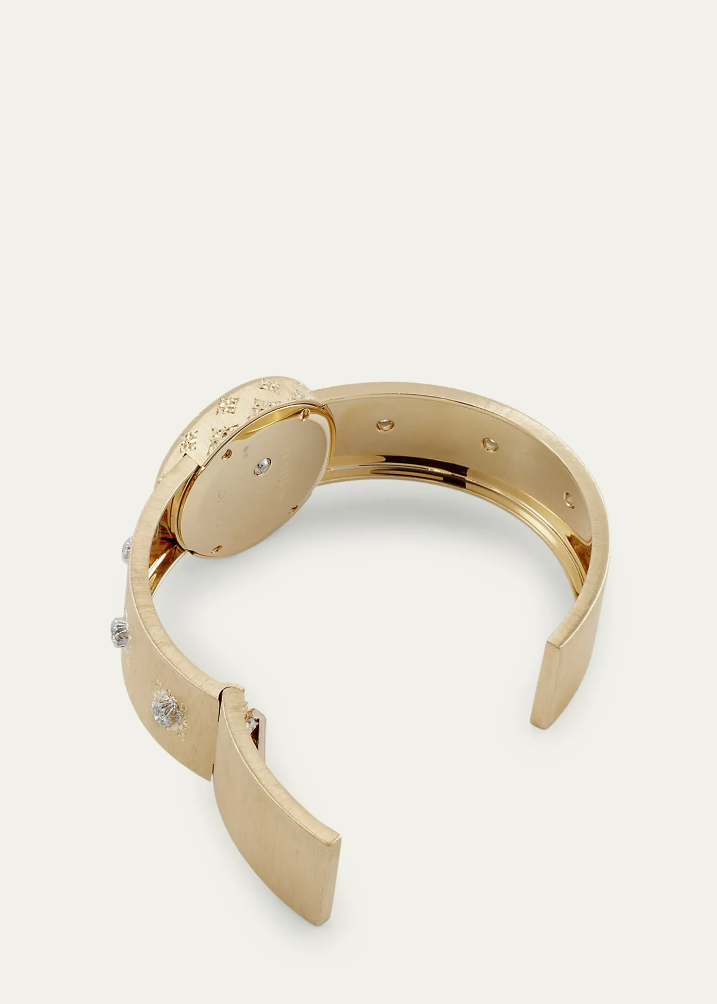 BuccellatiMacri Classic Yellow Gold Bracelet Watch with Diamonds