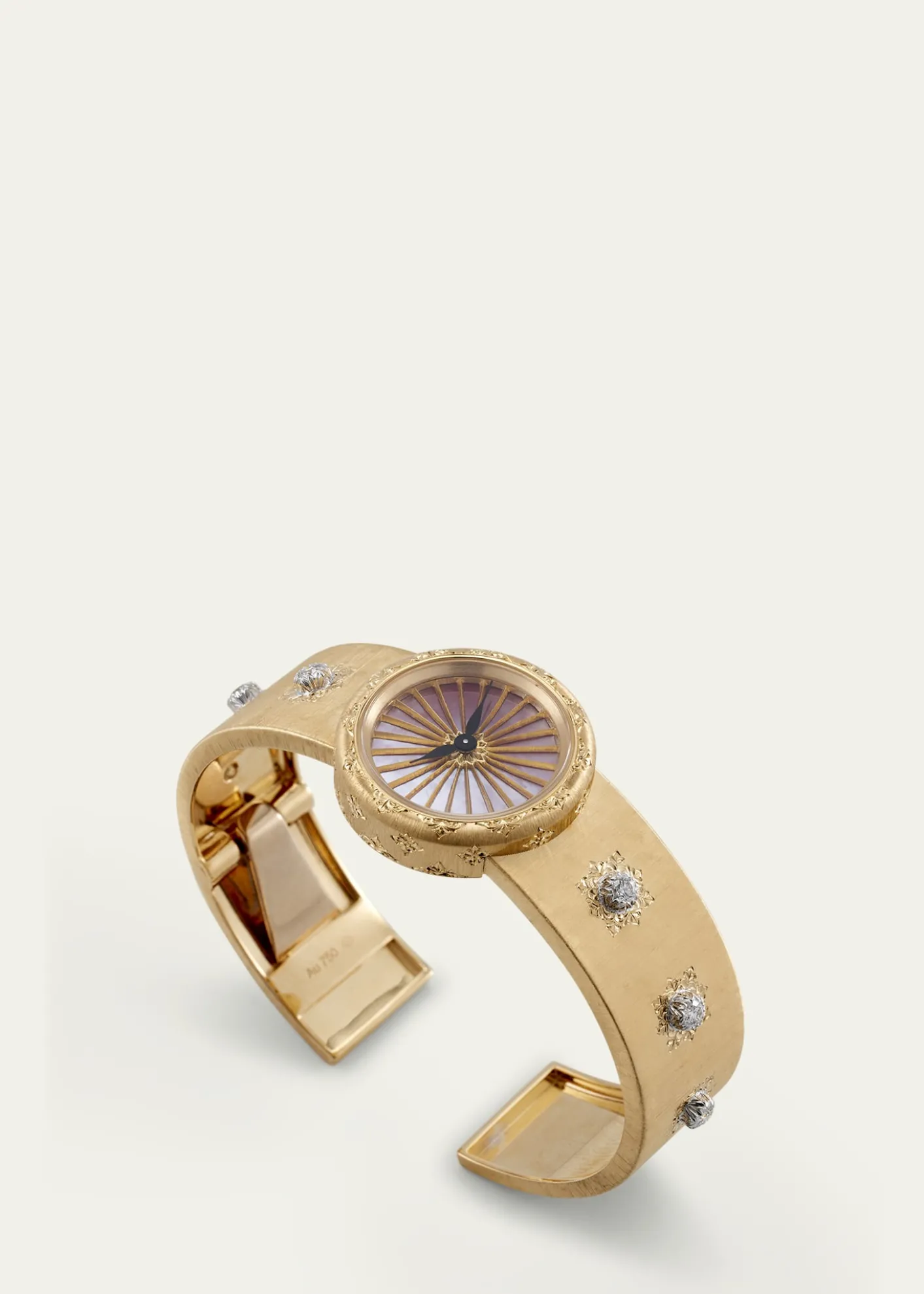BuccellatiMacri Classic Yellow Gold Bracelet Watch with Diamonds