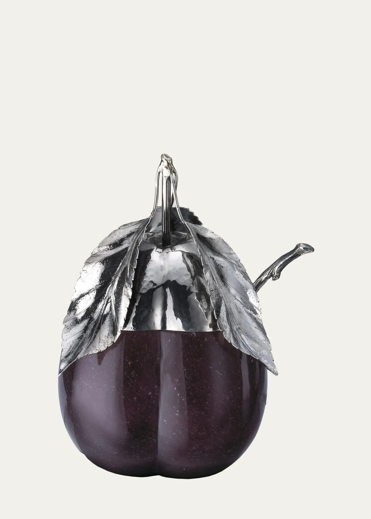 BuccellatiMurano Glass & Sterling Silver Violet Plum Jam Jar