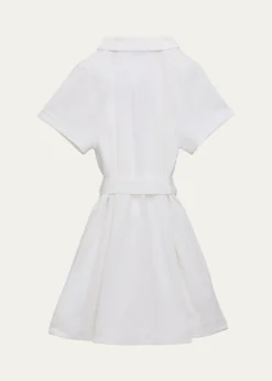Burberry Girl's Astrid Belted EKD Polo Dress, Size 3-14