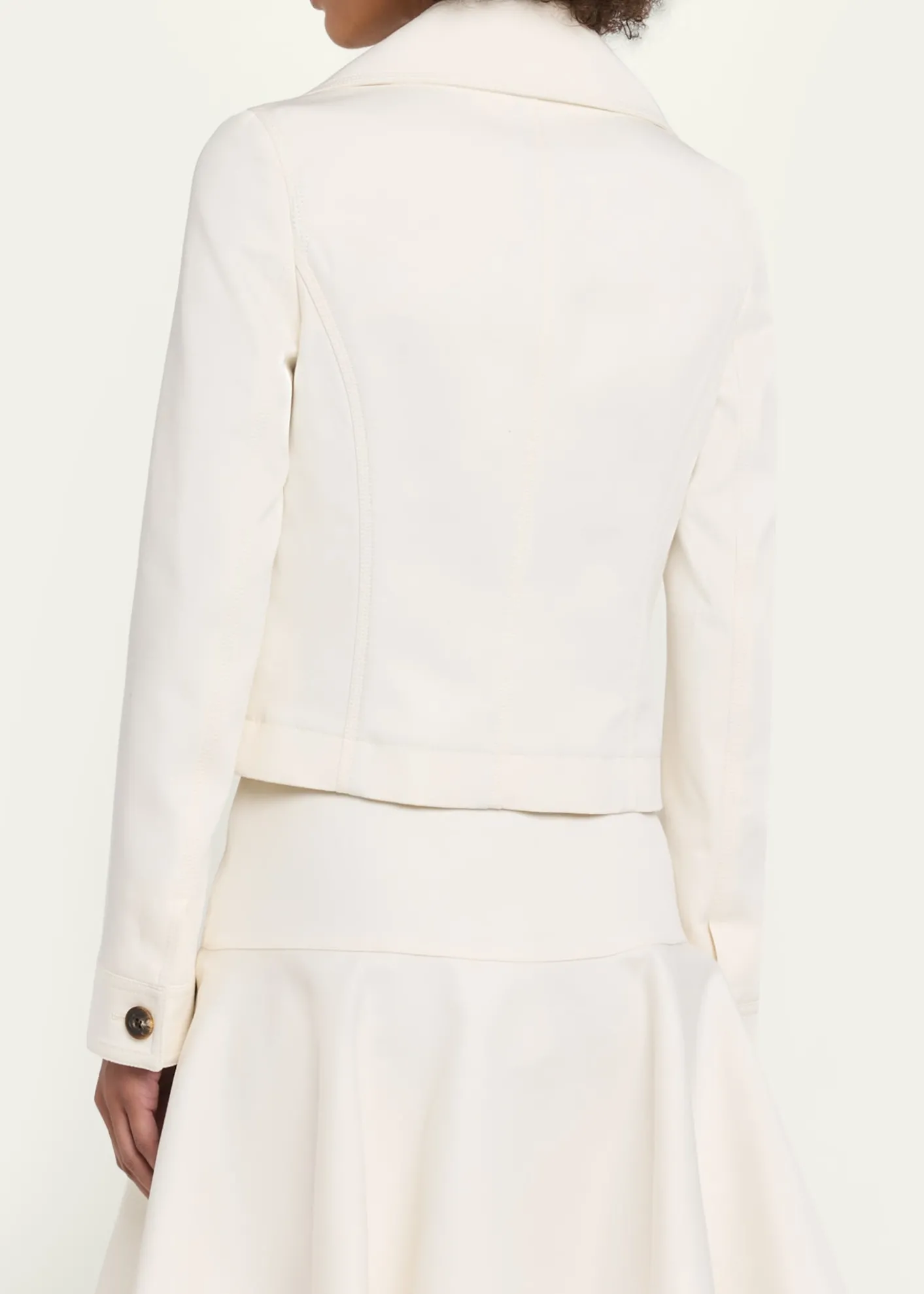 BurberryBianca Double-Breasted Cotton Twill Short Jacket