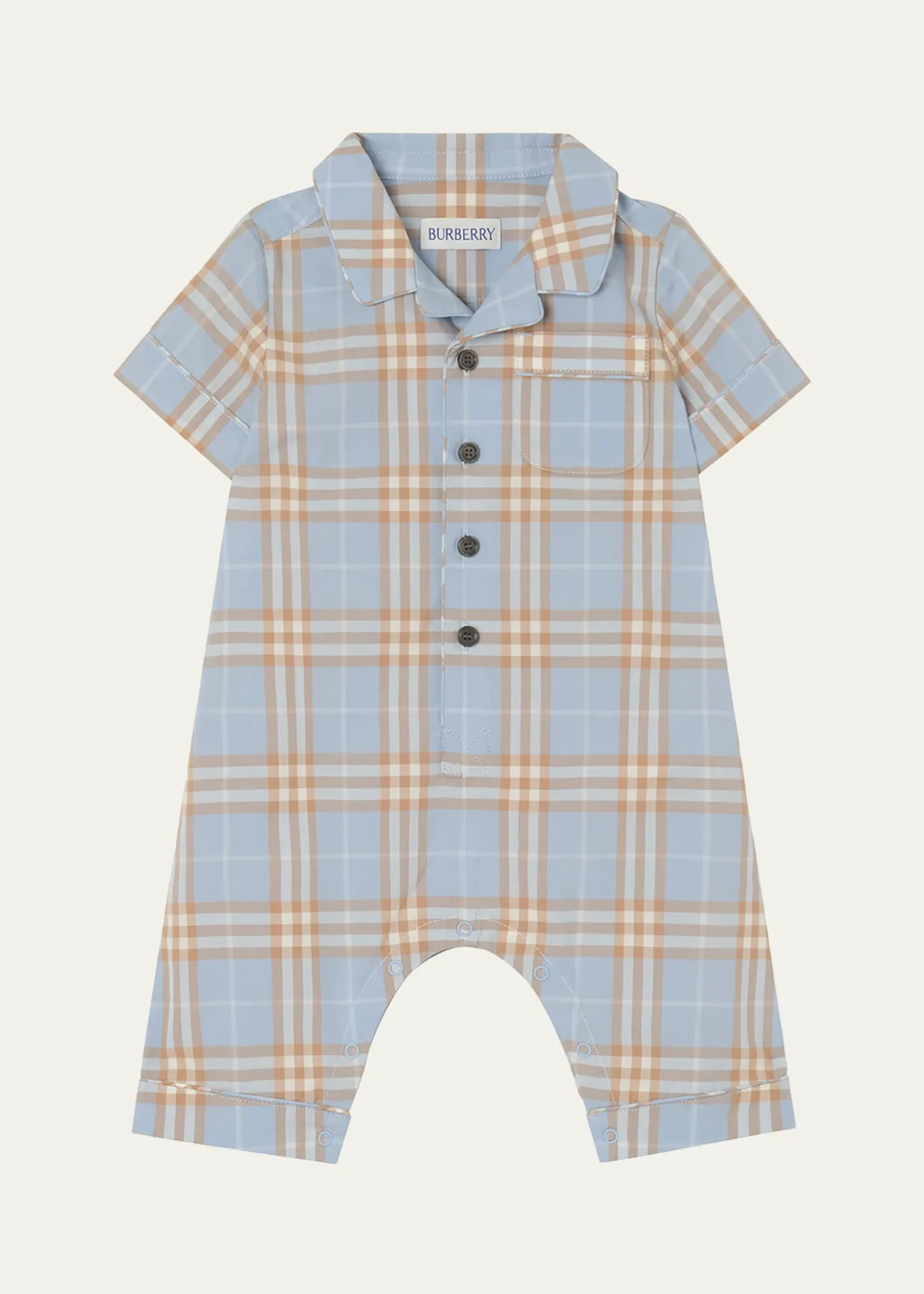 BurberryBoy's Andreas Check Cotton Playsuit, Size 1M-18M