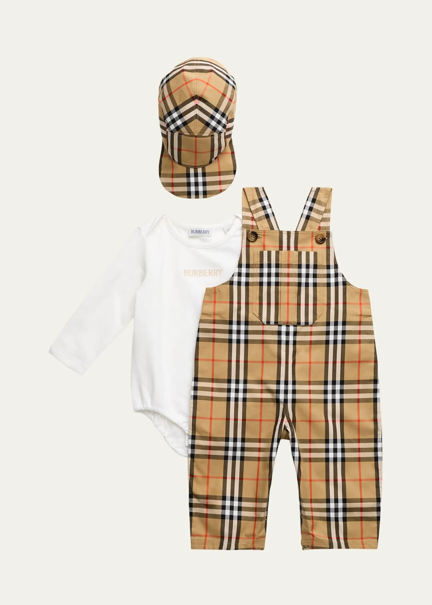 BurberryBoy's Check Cotton Three-Piece Gift Set, Size 1M-18M
