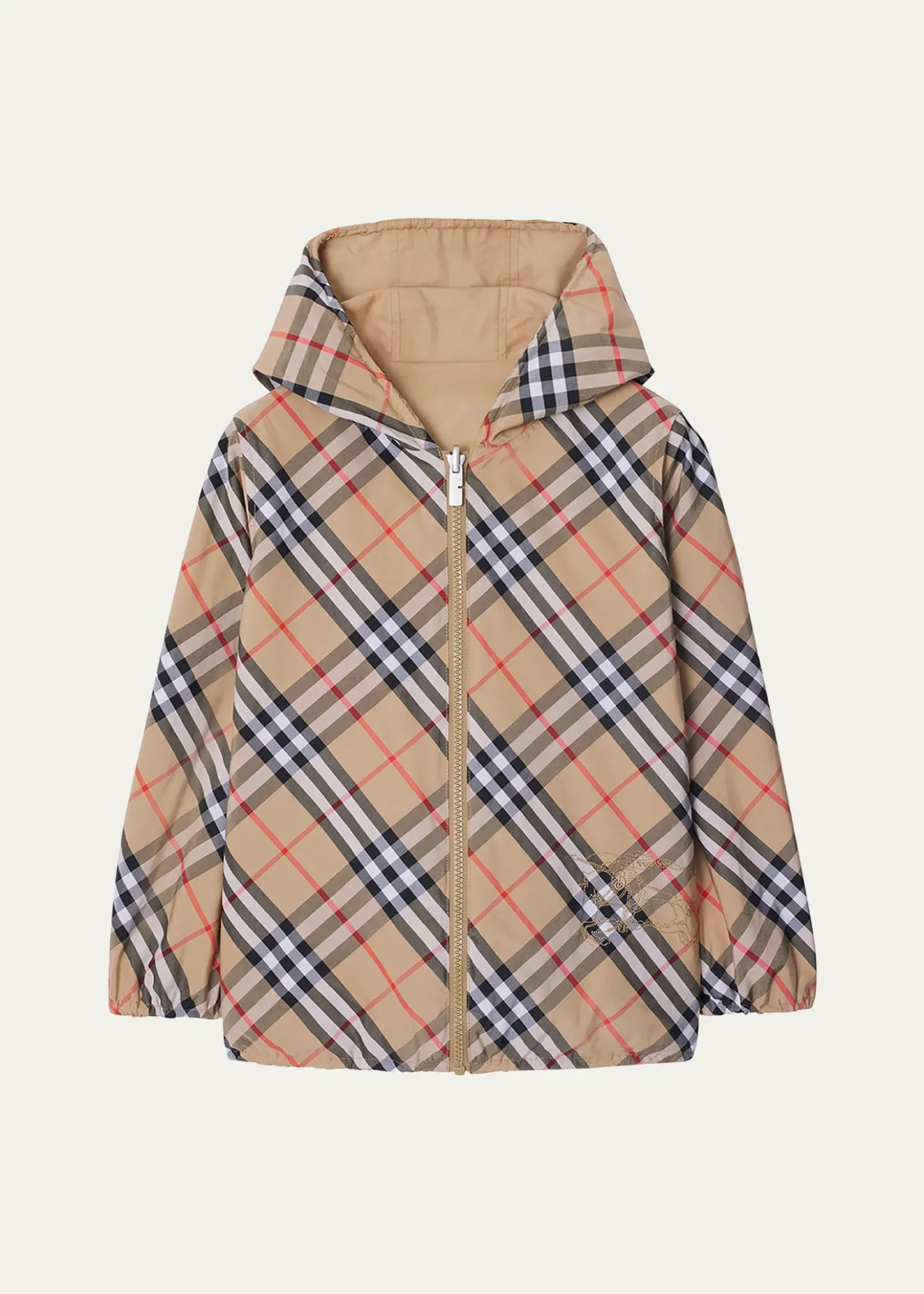 BurberryBoy's Rufus Check-Print Reversible Jacket, Size 3-14